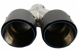 Ornament evacuare Carbon Fiber Mat Finisaj Albastru Editie Limitata 6.3cm - Img 5