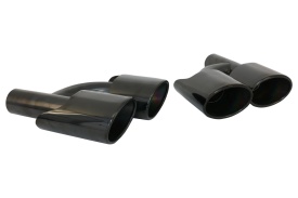 Ornamente compatibil cu sistemul de evacuare Mercedes C-Class E-Class S-Class CLS SL SLK W204 W211 W221 C63 E65 Design Negru - Img 6