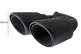 Ornamente Evacuare compatibil cu Porsche Cayenne 92A V8 2010-2014 GTS Design Negru Mat - Img 6