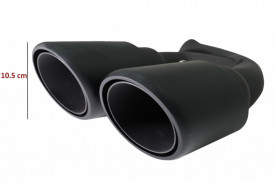 Ornamente Evacuare compatibil cu Porsche Cayenne 92A V8 2010-2014 GTS Design Negru Mat - Img 3
