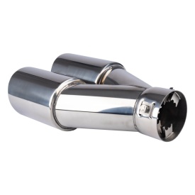 Ornamente toba inox dublu, finisaj lucios, diametru intrare 6,3 cm, latime 160 mm - Img 4