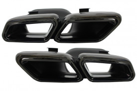Ornamente tobe compatibil cu sistemul de evacuare Mercedes Benz S-Class W222 E-Class W212 S212 Facelift CLS W218 SL-Class R231 E63 S65 SL65 A-Design Negre - Img 2