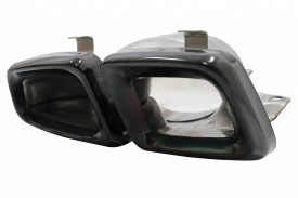 Ornamente tobe pentru sistemul de evacuare compatibil cu Mercedes M-Class W166 (2012-2015) CLS-Class W218 Facelift CLS630 Negru - Img 5