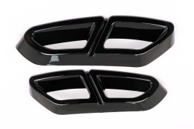 Ornamente tobe sistem de evacuare compatibil cu VW Passat B8 3G (2015-2019) Negru Lucios