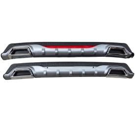 PACHET DETERIORAT 2X Difuzor bara spate universal , ELITE PLUS B Design, negru mat / gri si catadioptru reflectorizant