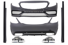 Pachet Exterior compatibil cu MERCEDES C-Class W205 Sedan 2014-2018 C63 Design - Img 2