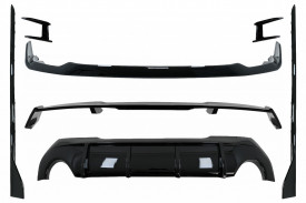 Pachet Exterior Complet Aero compatibil cu BMW Seria 1 F40 2019-> M Sport Design Negru Lucios - Img 2