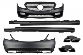 Pachet Exterior Complet compatibil cu Mercedes C-Class W205 Sedan 2014-2018 C63 Design - Img 1