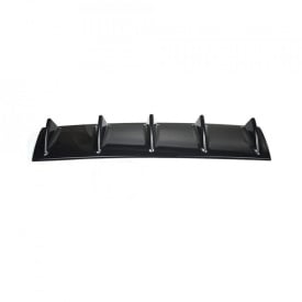 Pachet exterior Prelungire bara fata Civic Design, negru lucios cu buza alba, 4 piese si Difuzor auto de bara universal culoare Negru Lucios - Img 4