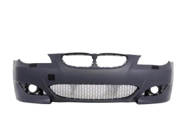 Pachet tuning Bara Fata compatibil cu BMW Seria 5 E60 E61 2003-2010 M5 Look, fara senzori de parcare si Grile Centrale compatibil cu BMW 5 Series E60 E61 2003-2009 Negru Lucios M Design - Img 3
