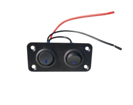 Panou incastrabil cu 2 butoane auto, cu LED Albastru, ON-OFF, universal, 12V - Img 2