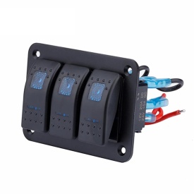 Panoul cu 3 butoane auto ON-OFF, universal 12-24V - Img 1