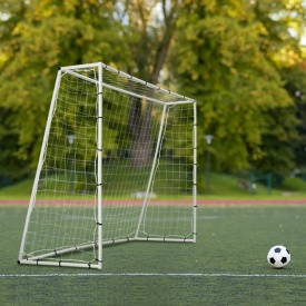 Poarta Fotbal, echipament de antrenament pentru Fotbal din fier dimensiune 2,43 x 1,82 m, cu plasa de rebound fata-verso - Img 8