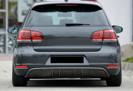 Prelungire difuzor Bara Spate compatibil cu VW GOLF 6 2008-2012 fara evacuare, negru lucios - Img 3