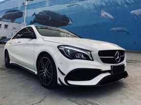 Prelungiri Bara Fata compatibil cu MERCEDES CLA W117 FACELIFT (2016-2018) CLA45 Desing Negru Lucios - Img 8