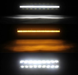 Proiector auto, bara LED, 30 cm, 12V-24V, lumina alba, pozitie portocalie sau alba, 4000LM - Img 5