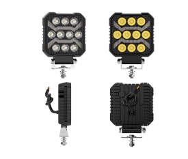 Proiector LED, 12-24V universal, lumina alba, pozitie galbena, 1500LM, pentru camioane tractor rollbar offroad ATV jeep utilaje agricole - Img 5