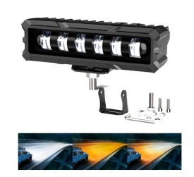 Proiector Led bar pentru motocicleta 4x4, atv, suv, camion, tractor, 12-24V, 40W, alb-portocaliu - Img 11