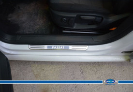 Protectie inox praguri VW Passat B7 2010-2014, cu led - Img 5