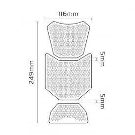 Protectie rezervor/tank pad universal moto din silicon negru OXFORD - Img 3