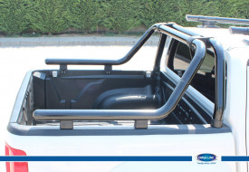 Rollbar compatibil Toyota Hillux 2015-2020, 2020->, negru, diam. teava 76 mm - Img 3
