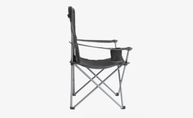 Scaun pliabil pentru camping, plaja, pescuit sau gradina, Easy Camp Furniture Spruce Black Inc, culoare gri, 110 kg - Img 2