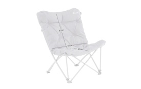Scaun pliabil pentru camping, plaja, pescuit sau gradina, Outwell Furniture Freemont Lake, culoare gri, 120 kg - Img 5
