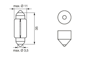 Set 10 becuri camion 24V C5W, Bosch Trucklight - Img 3