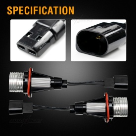 Set 2 Becuri Led Marker Angel Eyes BMW E39 E60 E61 E39 E63 E64 E65 E66 E83 X5 BMW, alb Rece - Img 2