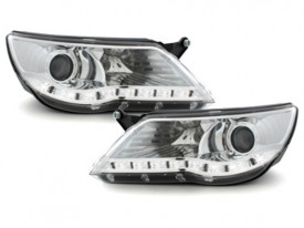 Set 2 faruri DAYLINE compatibil cu VW Tiguan 2007-2011 Fundal crom - Img 3