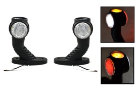 Set 2 lampi de gabarit medii pentru camion sau remorca, led 12-24V, rosu, alb, portocaliu