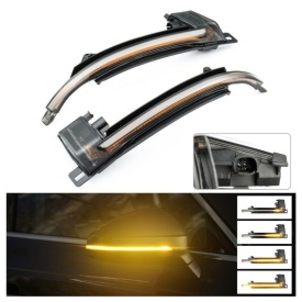 Set 2 Lampi LED Semnalizare Dinamice compatibil cu Audi A6 C6 2008-2011, Q3 2011-2017, A8 2007-2009, A3 8P 2008-2010, A4 B8 2008-2011, A5 2007-2010, fumurii - Img 7