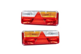 Set 2 Lampi stop, pozitie LED neon, 6 functii, stanga dreapta, Kingpoint FT-500, cu cabluri, Fristom