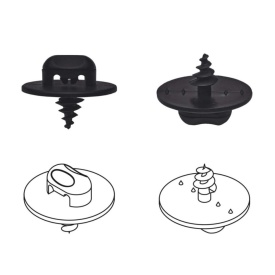 Set 4 bucati sistem de fixare in podea, clips rotund covorase universal - Img 2