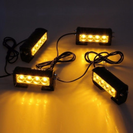 Set 4 lumini stroboscopice de avertizare, 12V, culoare galbena - Img 5