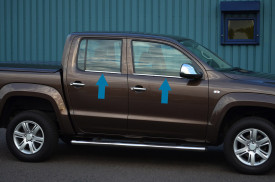 Set 4 ornamente din inox pentru chedere geam compatibil cu VW AMAROK 2010-2023 - Img 4