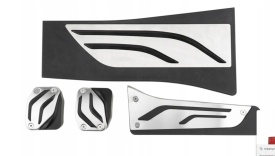 Set 4 ornamente pedale sport compatibil BMW X5 F15 2013-2018, X6 F16 2014-2018 cutie manuala - Img 1