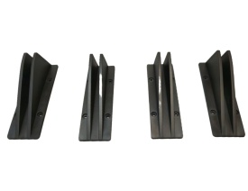 Set 4 ornamente splitter auto pentru bara spate culoare Negru - Img 1