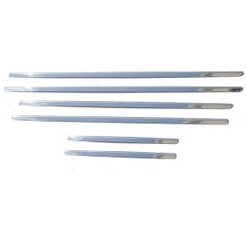 Set 6 ornamente inox chedere geam compatibil cu Mitsubishi ASX 2010->