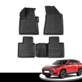 Set covorase auto cauciuc compatibile MG HS Turbo Hybrid 2024->, forma tavita 3D - Img 4