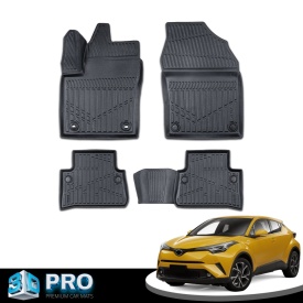 Set covorase auto cauciuc Toyota C-HR 2016-2022, forma tavita 3D - Img 4