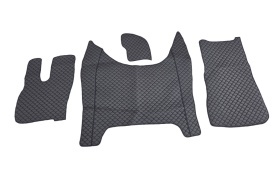 Set covorase camion, piele ecologica compatibil cu DAF XF II 2021->, cutie automata, negru