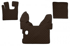 Set covorase camion, piele ecologica compatibil cu DAF XF105 2007-2012 MANUALA Maro cutie manuala