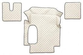 Set covorase camion, piele ecologica compatibil cu MAN TGA 2000-2010, cutie manuala, crem, cabina mare