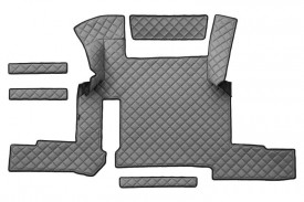 Set covorase camion, piele ecologica compatibil cu Man TGX I,II 2018->, Gri, automat 2 sertare - Img 3