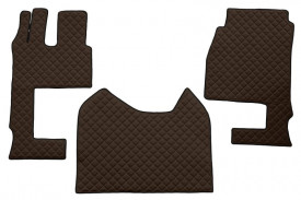 Set covorase camion, piele ecologica compatibil cu MERCEDES ACTROS MP4 Maro , scaun pasager pliabil