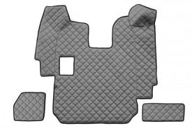 Set covorase camion, piele ecologica compatibil cu SCANIA R pana in 2010 Gri, MANUALA - Img 3