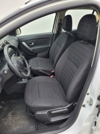 Set huse auto pentru scaune compatibile Dacia Logan II 2012-2020, negru, cu bancheta spate fractionata, material textil - Img 3