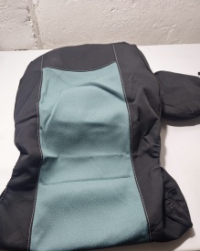 Set huse auto pentru scaune pentru VW Passat B6 2005-2010 sedan, negru cu verde, material textil, Lichidare stoc! - Img 7