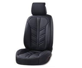 Set huse scaune auto compatibil BMW X1 E84 2009-2014, fata-spate, piele ecologica neagra - Img 2